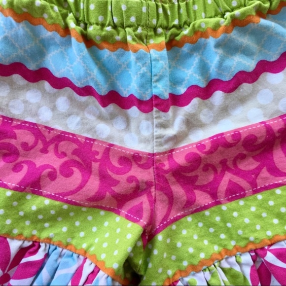 elastic waist striped ruffle shorts sz NB newborn - Picture 4 of 6